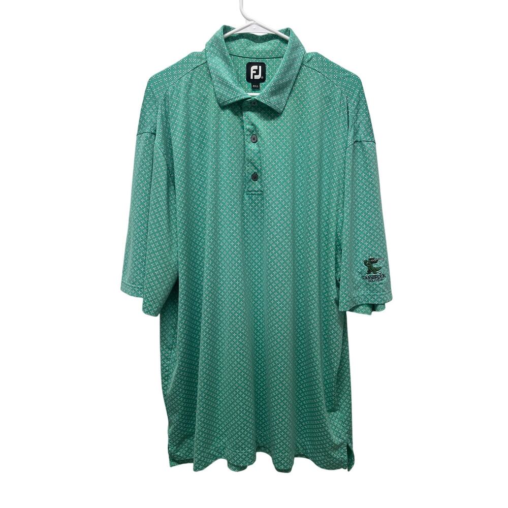 Footjoy Men's Golf Performance Polo Green printed polo shirt size XXL